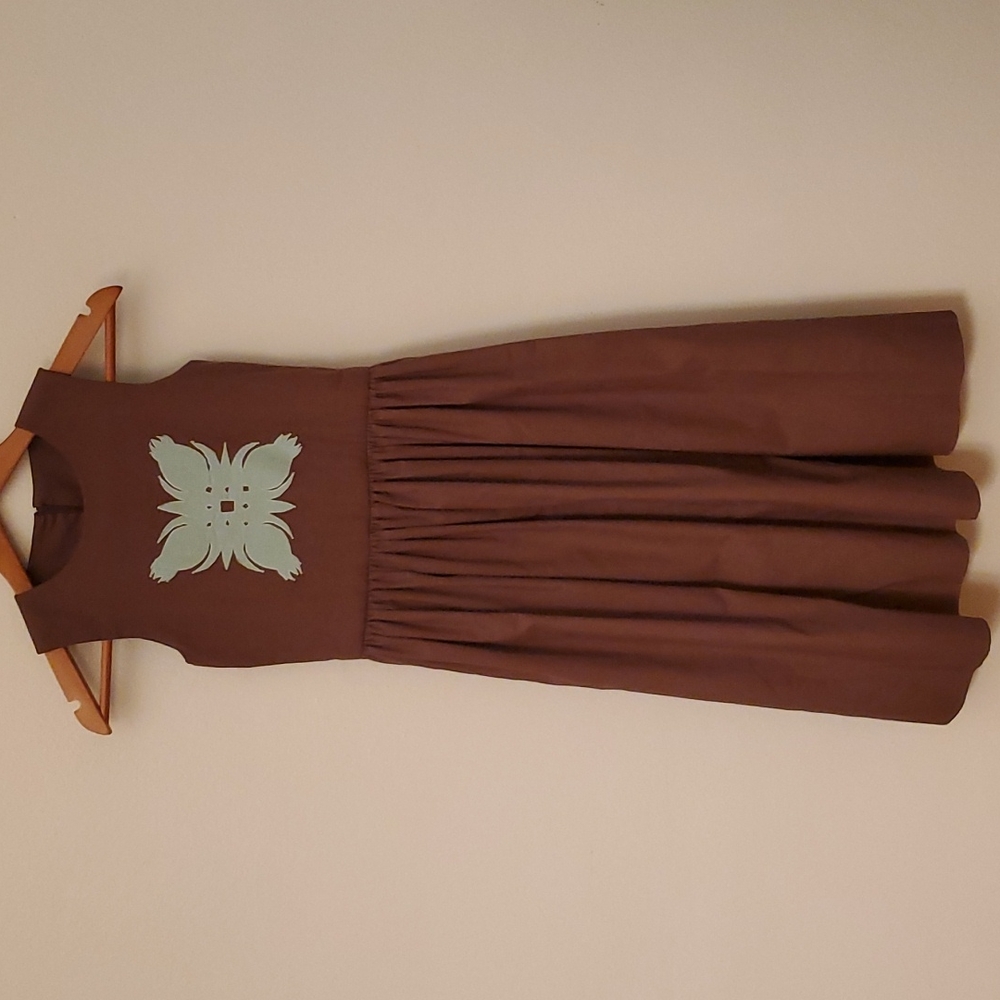 Custom made girls brown dress